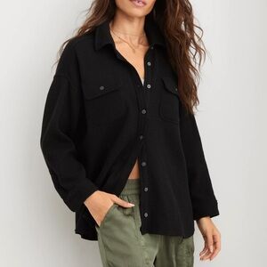 Women's Black Button-Up Shirt
